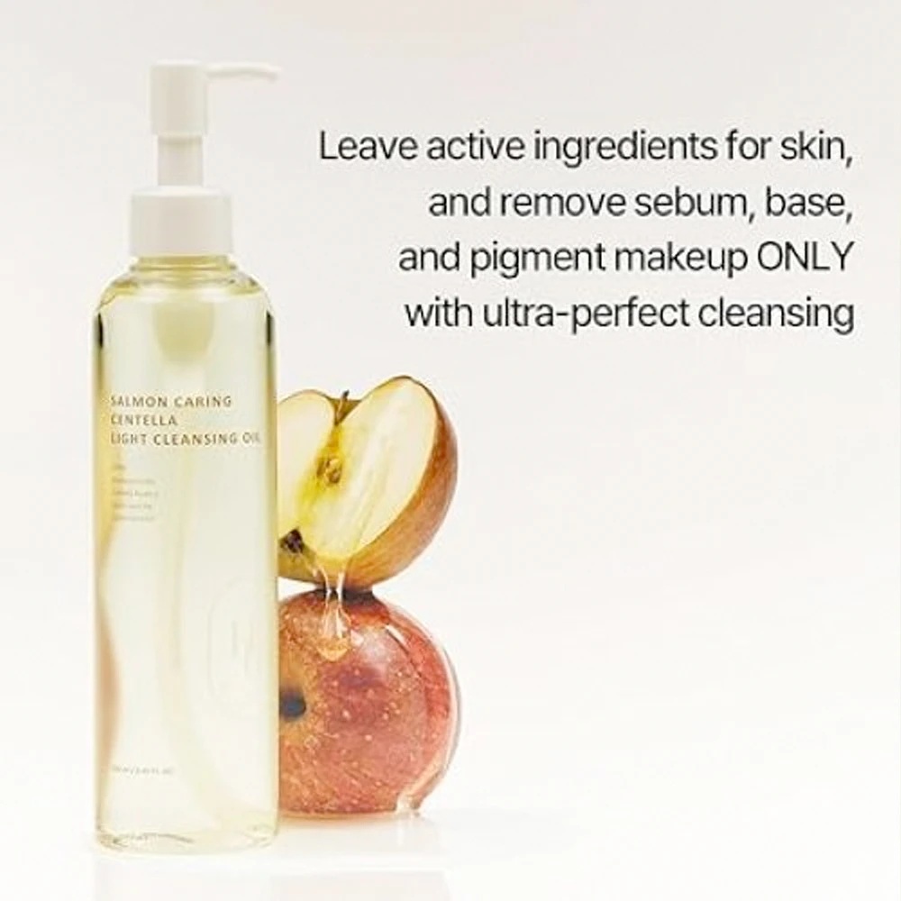 Heveblue salmon caring centella light cleansing oil 1 1000x1000